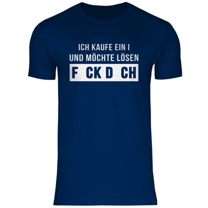 Ich kaufe ein I und möchte lösen - Herren Shirt Navy
