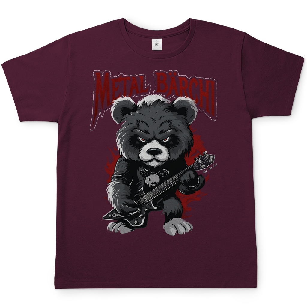 Metal Bärchi - Glücksbärchi - Herren Shirt Burgundy
