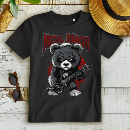 Metal Bärchi Glücksbärchi - Damen Premium Bio T-Shirt Schwarz