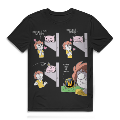MMORPG Schlaf Shirt – Gaming über alles Comic Stil für WoW Fans Männer