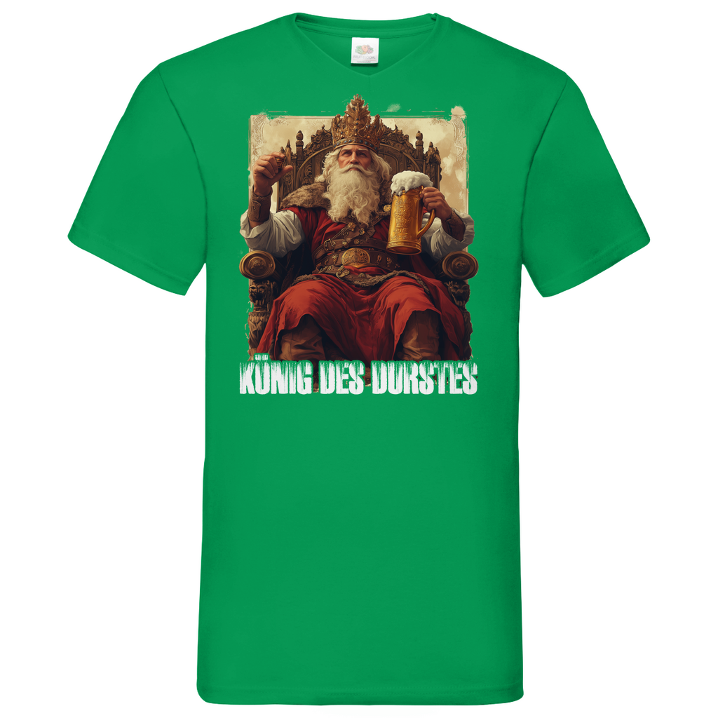 König des Durstes - Herren V-Neck Shirt Kelly Green
