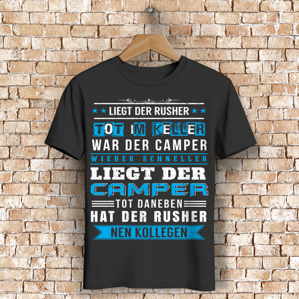 Rusher vs. Camper – Lustiges Gamer T-Shirt für Shooter-Fans – Bio Baumwolle