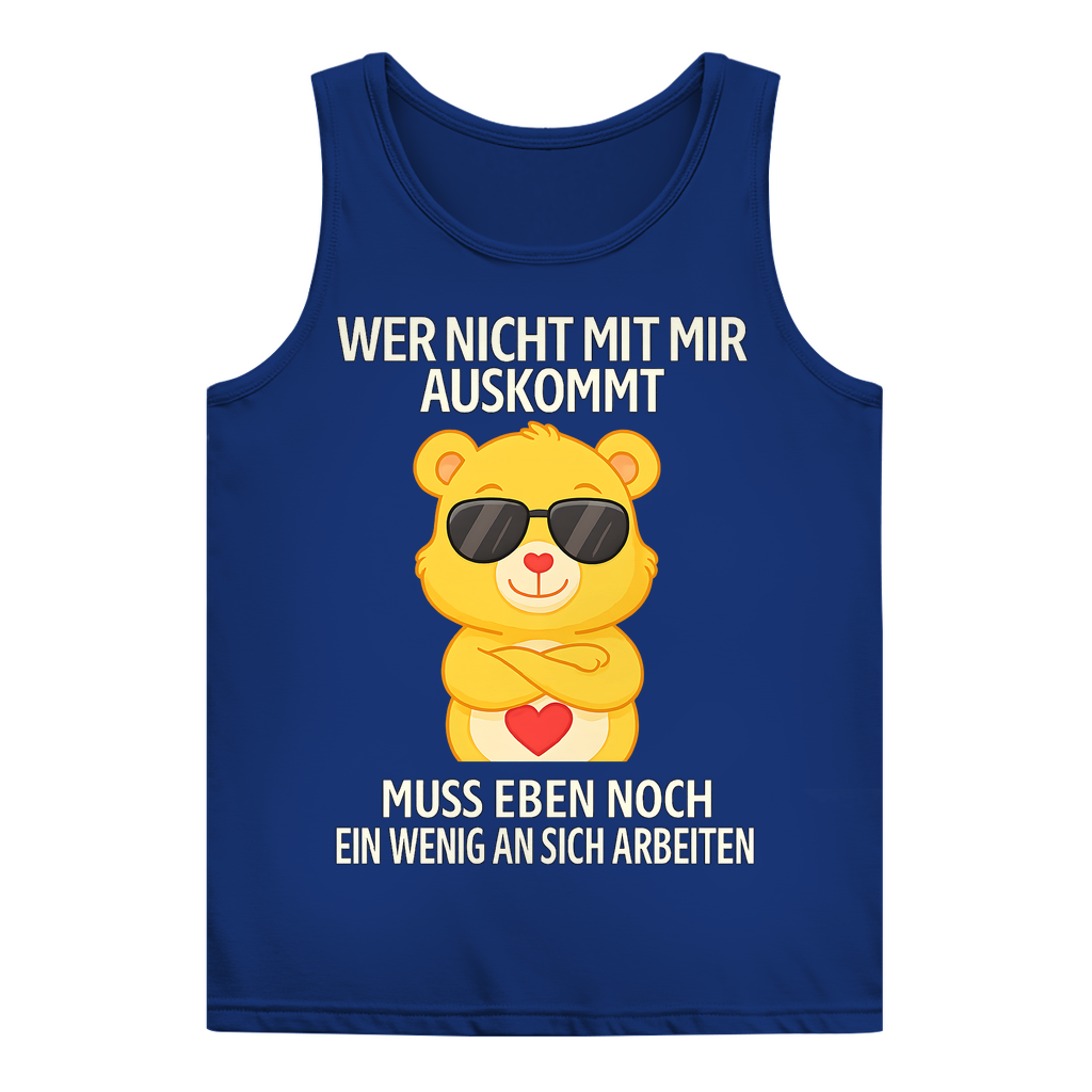 Damen Basic Tank Top Muss an sich Arbeiten Glücksbärchi
