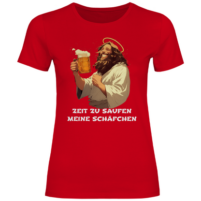 Zeit zu saufen meine Schäfchen - Damenshirt Red