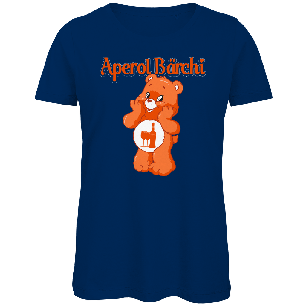 Aperol Bärchi - Glücksbärchi - Damen Premium Bio T-Shirt Navy