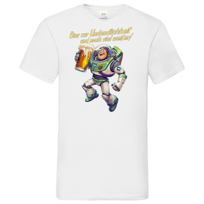 Bier zur Unendlichkeit und noch viel weiter - Buzz Lightyear Toy Story - Herren V-Neck Shirt