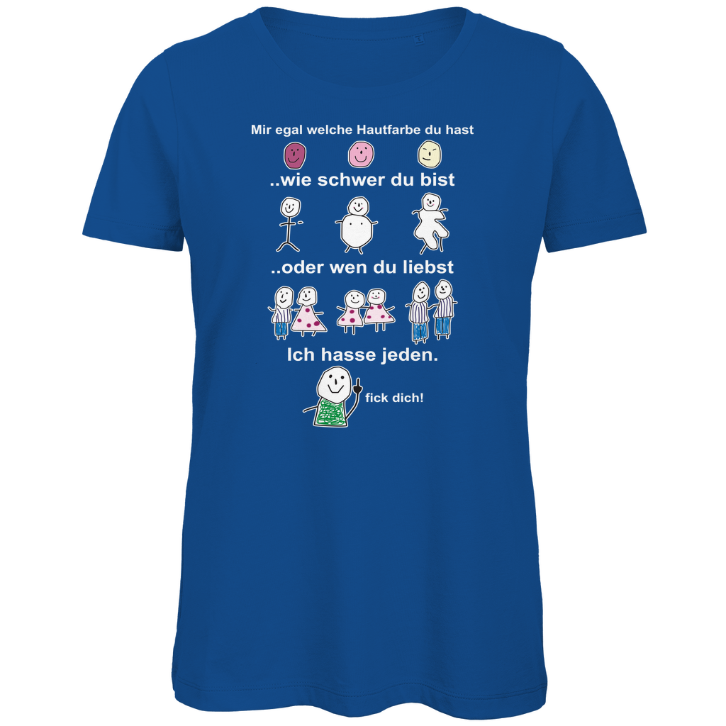 Mir egal welche Hautfarbe du hast - Damen Premium Bio T-Shirt Royal Blue
