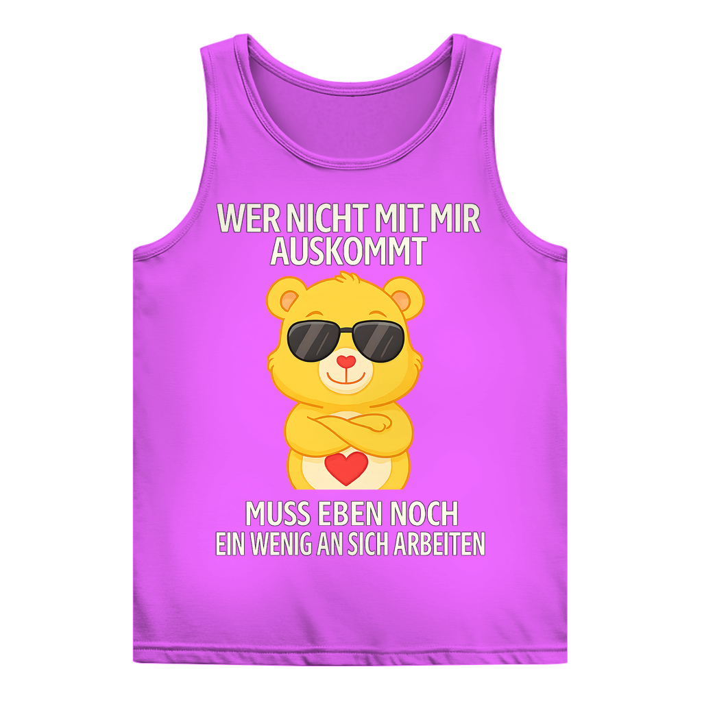Damen Basic Tank Top Muss an sich Arbeiten Glücksbärchi