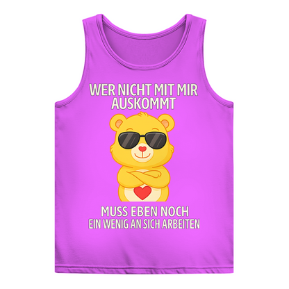 Damen Basic Tank Top Muss an sich Arbeiten Glücksbärchi