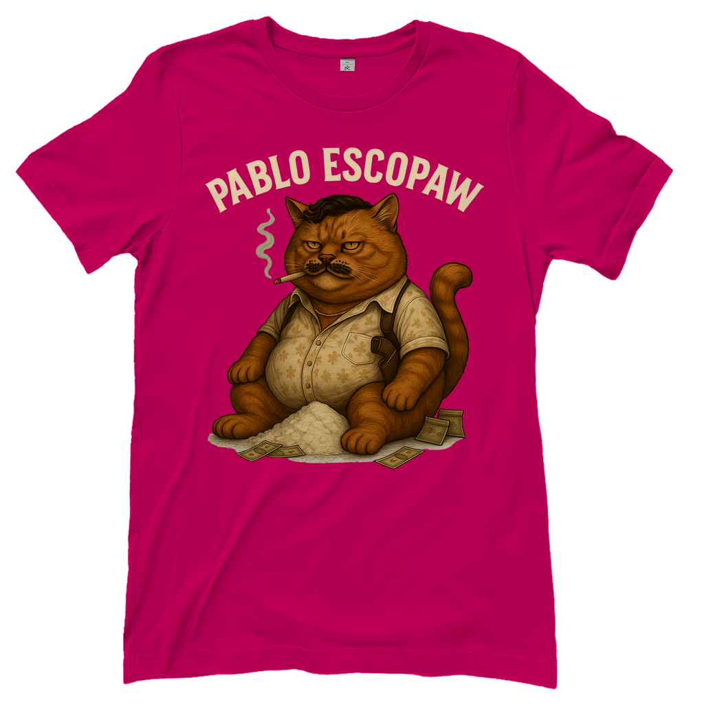Pablo Escopaw Katze Mafia Escobar - Damen T-Shirt Sorbet