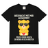 Herren V-Neck T-Shirt Wer nicht mit mir auskommt Glücksbärchi Bärchi Spruch Black