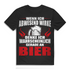 Funshirt Herren – Wenn ich abwesend wirke denke ich an Bier – Bio Baumwolle Black