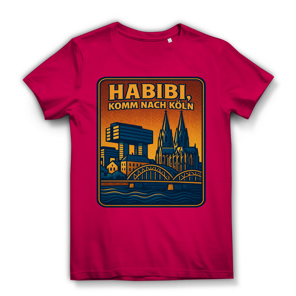 Habibi komm nach Köln - Damen Premium Bio T-Shirt Fuchsia
