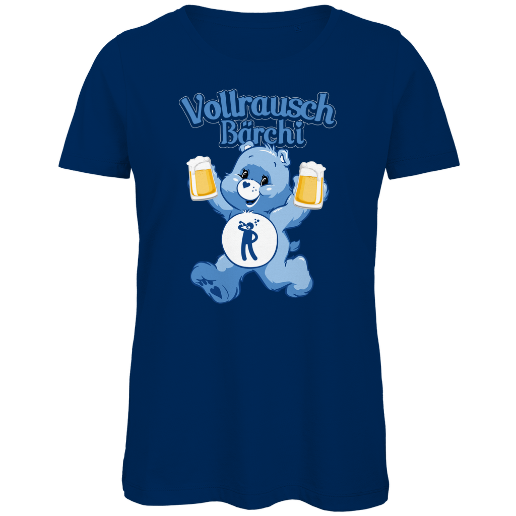 Vollrausch Bärchi - Glücksbärchi - Damen Premium Bio T-Shirt Navy