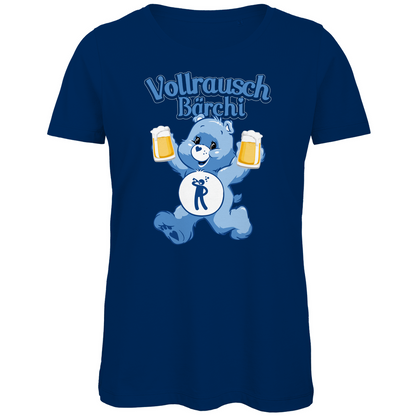 Vollrausch Bärchi - Glücksbärchi - Damen Premium Bio T-Shirt Navy