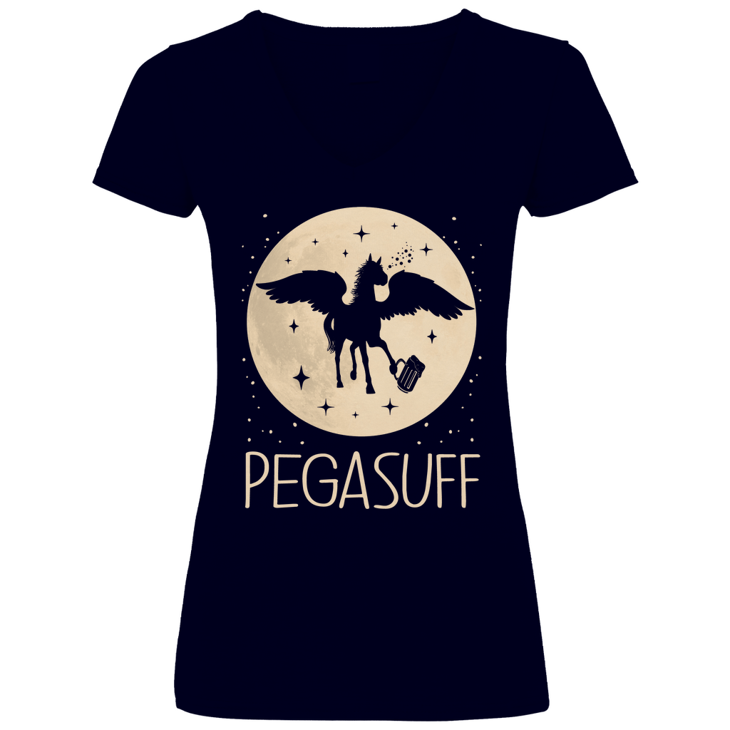 Mond Prinzessin - Pegasuff - V-Neck Damenshirt