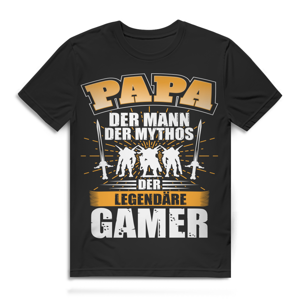 Gamer Vater T-Shirt – Der legendäre Papa Zocker Funshirt Herren Black