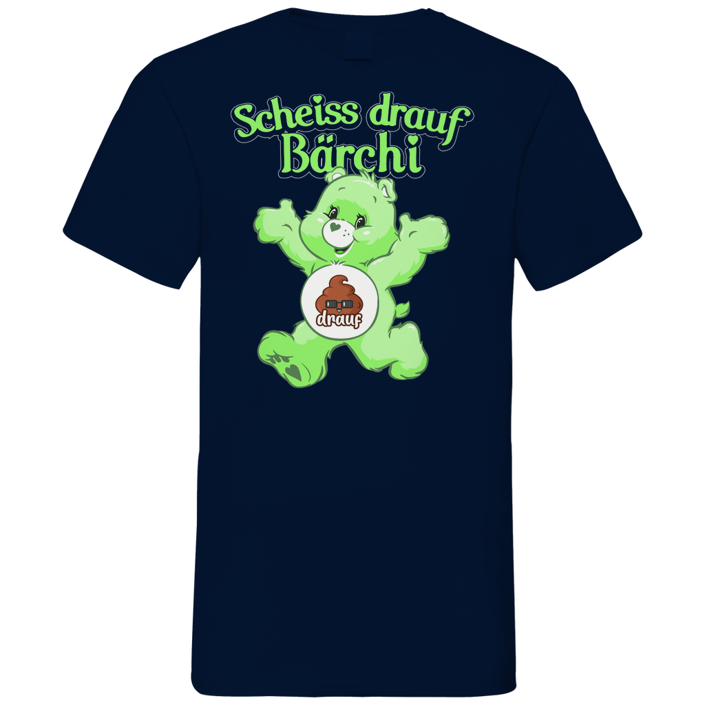 Scheiss drauf Bärchi - Glücksbärchi - Herren V-Neck Shirt