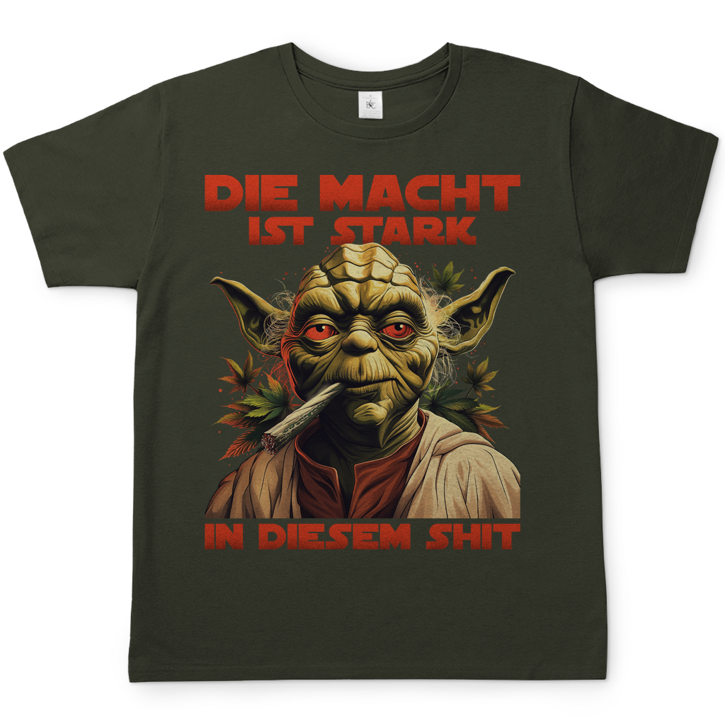 Die Macht ist stark in diesem Shit - Yoda Star Wars - Herren Shirt Urban Khaki