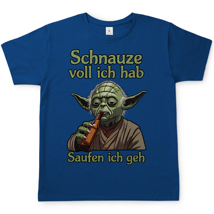 Herren T-Shirt Yoda Schnauze Voll Ich Hab Saufen Ich Geh Royal Blue