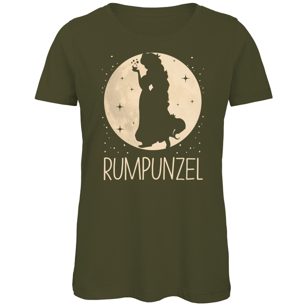 Mond Prinzessin - Rumpunzel - Damen Premium Bio T-Shirt Khaki