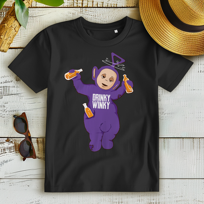 Tinky Winky Shirt Damen – Drinky Winky Teletubbies Saufshirt für Partys