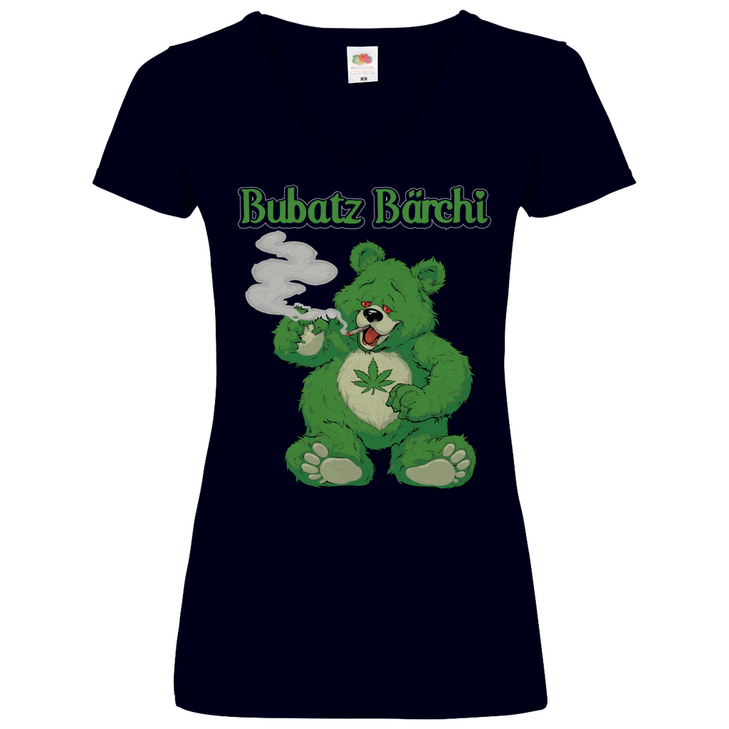 Bubatz Bärchi - Glücksbärchi - V-Neck Damenshirt