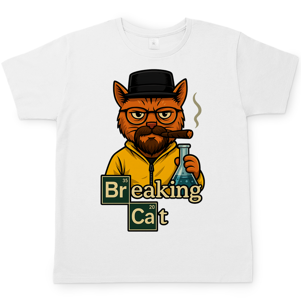 Breaking Bad Breaking Cat Katze - Herren T-Shirt White