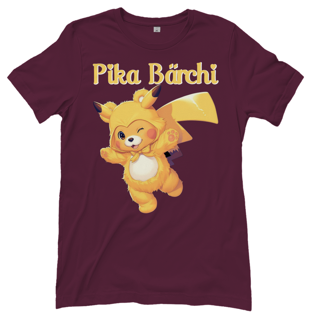 Pika Bärchi - Glücksbärchi - Damenshirt Burgundy