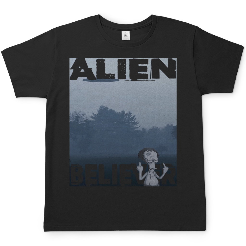 Alien Believer Roger - Herren T-Shirt Black