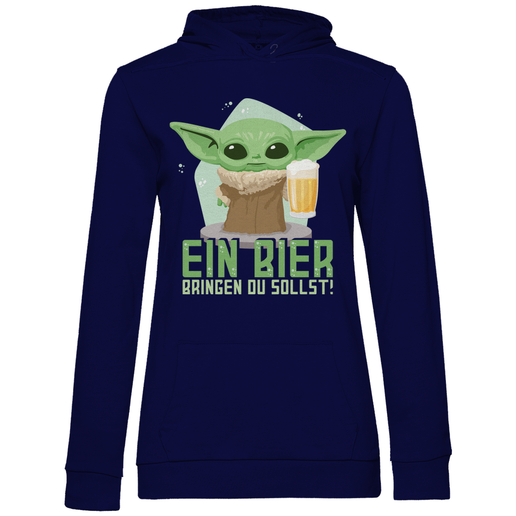 Ein Bier bringen du sollst Baby Yoda Grogu - Damen Hoodie