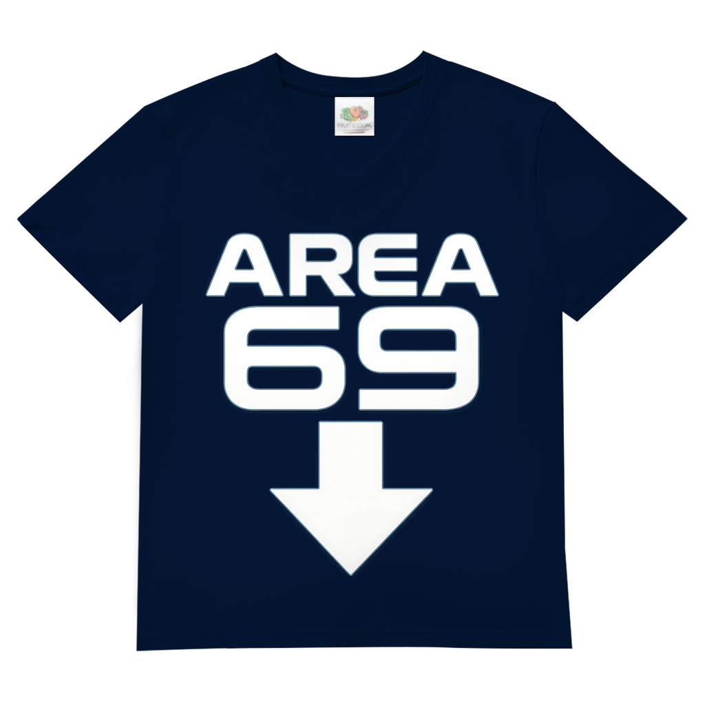 Herren V-Neck T-Shirt Area 69 Navy