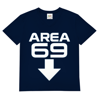 Herren V-Neck T-Shirt Area 69 Navy