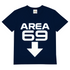 Herren V-Neck T-Shirt Area 69 Navy