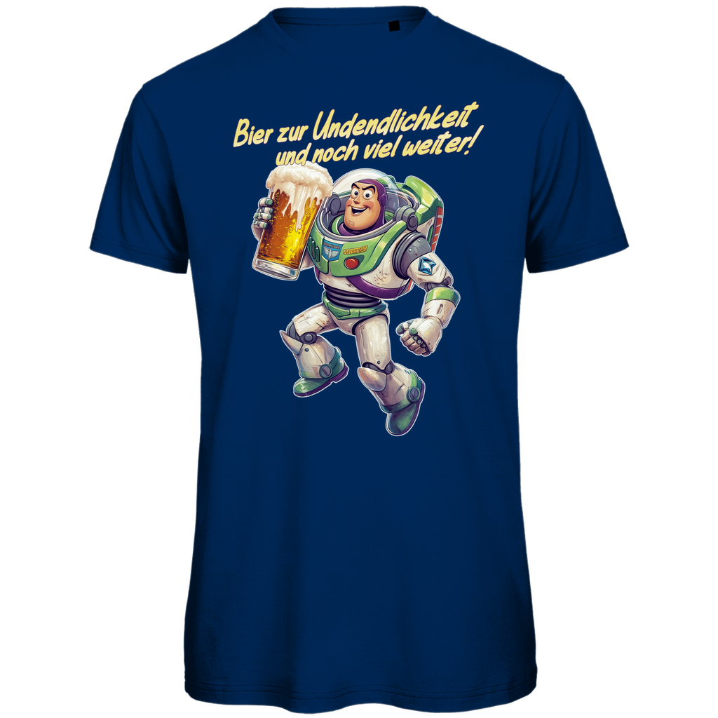 Bier zur Unendlichkeit und noch viel weiter - Buzz Lightyear Toy Story - Herren Premium Bio T-Shirt Navy