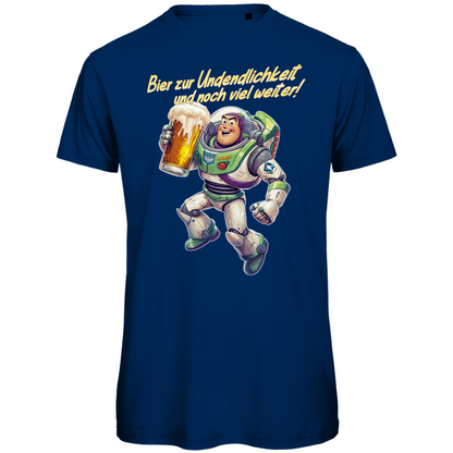 Bier zur Unendlichkeit und noch viel weiter - Buzz Lightyear Toy Story - Herren Premium Bio T-Shirt Navy