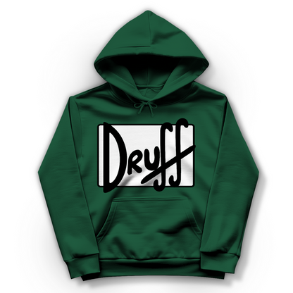 Damen Hoodie druﬀ – Retro Logo Style mit urbanem Streetwear Flair Bottle Green