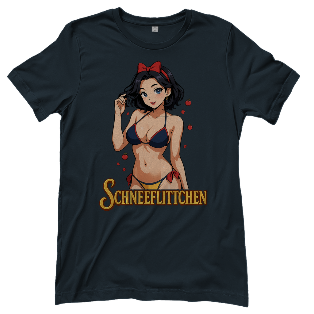 Schneeflittchen Schneewittchen - Damen T-Shirt Dark Grey Solid