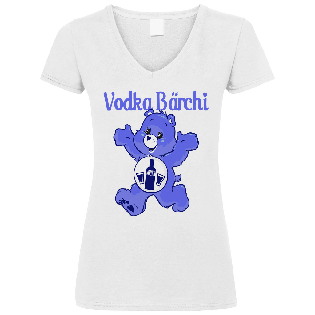 Vodka Bärchi - Glücksbärchi - V-Neck Damenshirt