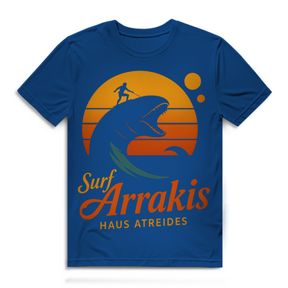 Surf Arrakis Sandwurm Retro Vintage Dune Haus Atreides - Herren Premium Bio T-Shirt