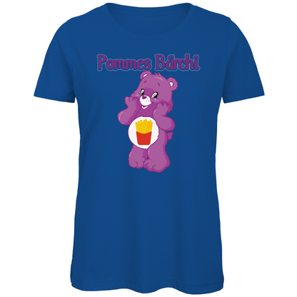 Pommes Bärchi - Glücksbärchi - Damen Premium Bio T-Shirt Royal Blue