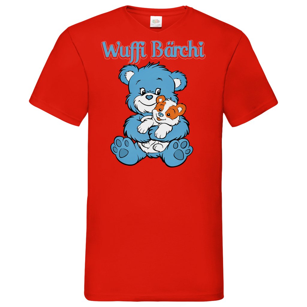 Wuffi Bärchi - Glücksbärchi - Herren V-Neck Shirt