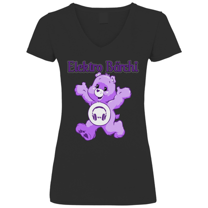 Elektro Bärchi - Glücksbärchi - V-Neck Damenshirt