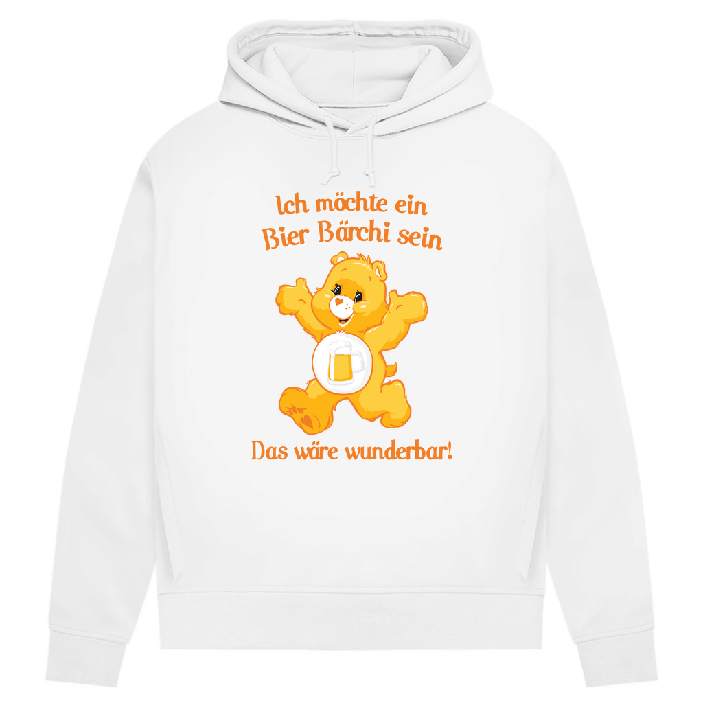 Damen Premium Bio Hoodie Ich möchte ein Bier Bärchi sein das wäre wunderbar! White