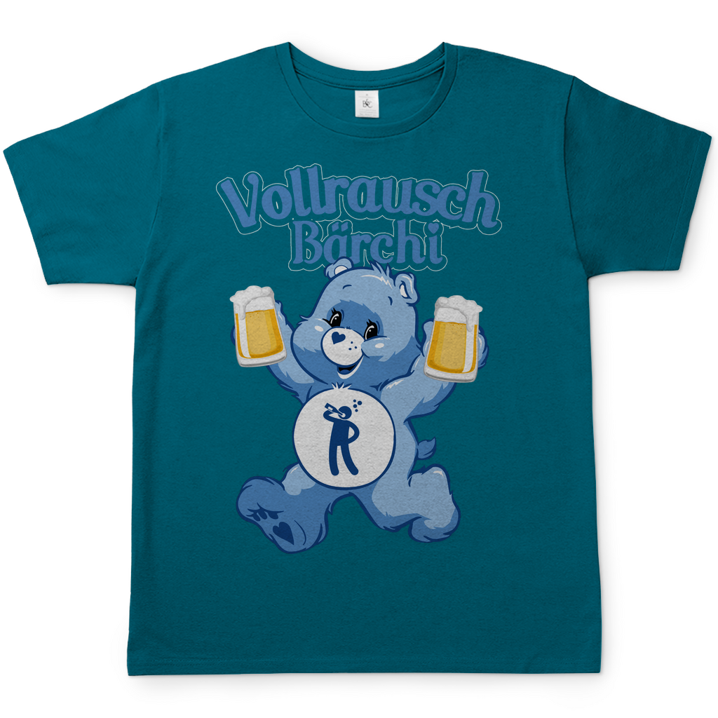 Vollrausch Bärchi - Glücksbärchi - Herren Shirt Diva Blue