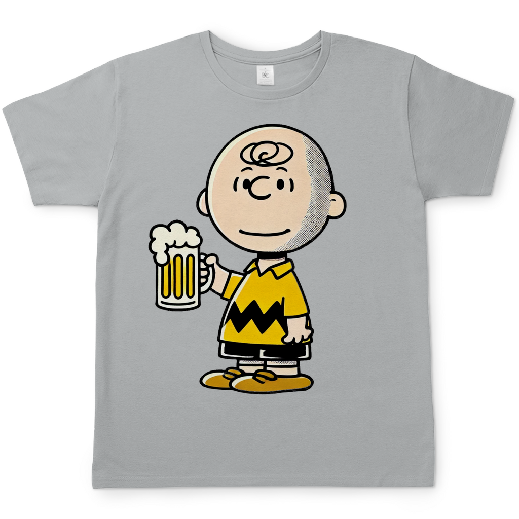 Charly Brown mit Bier - Die Peanuts - Herren Shirt Pacific Grey
