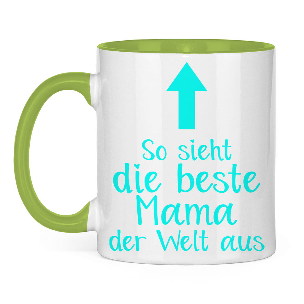 So sieht die beste Mama der Welt aus - Tasse zweifarbig