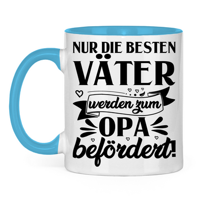 Nur die besten Väter werden zum Opa befördert! - Tasse zweifarbig