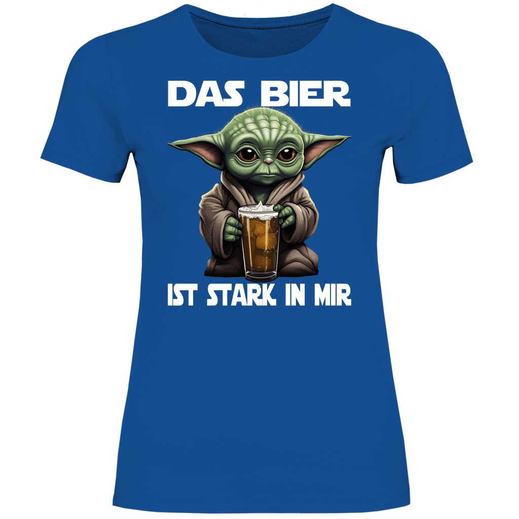 Das Bier ist stark in mir - Baby Yoda Grogu - Damenshirt