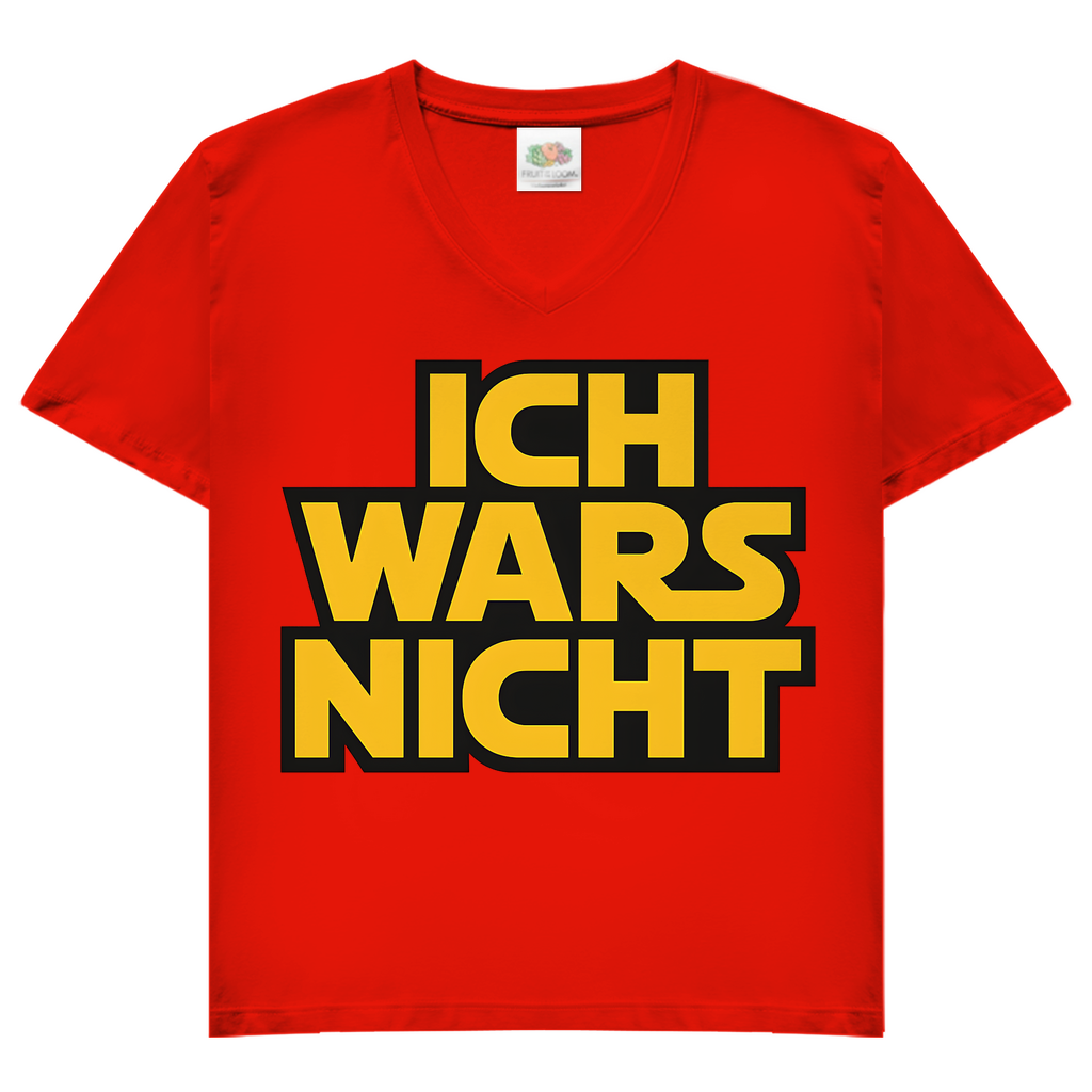 Ich Wars Nicht - Damen V-Neck T-Shirt Red